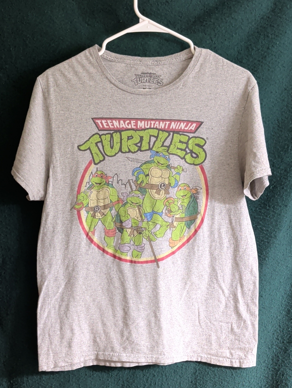 Nickelodeon Teenage Mutant Ninja Turtles Grey Tee with Green Graphic